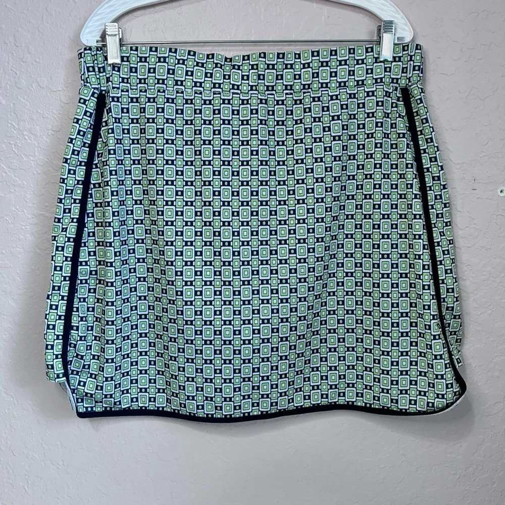 Bette & Court Tennis Skort Womens Large Pull On Zip Pockets Geometric Golf - Picture 3 of 9